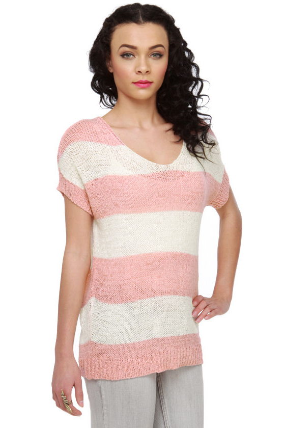 Ice Cream Cake Striped Sweater Top