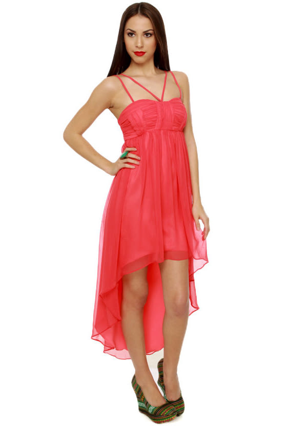 Gorgeous Coral Dress - Maxi Dress - Prom Dress - $80.00