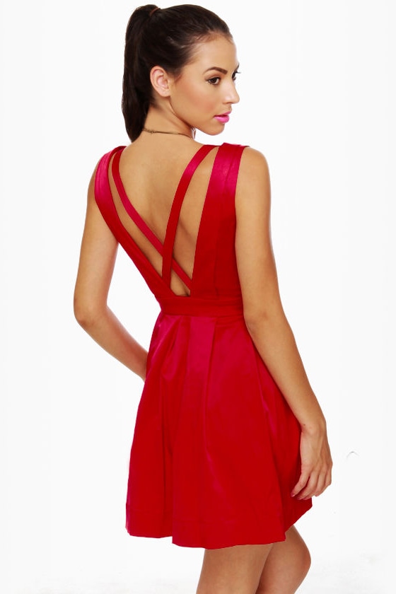 Lovely Sleeveless Dress - Red Dress - Party Dress - $74.00 - Lulus