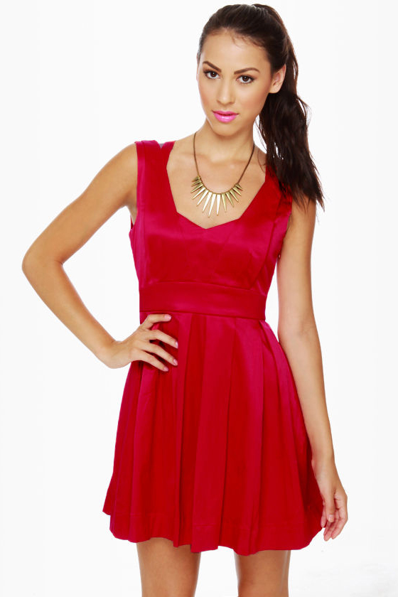 Cheer Factor Sleeveless Red Dress