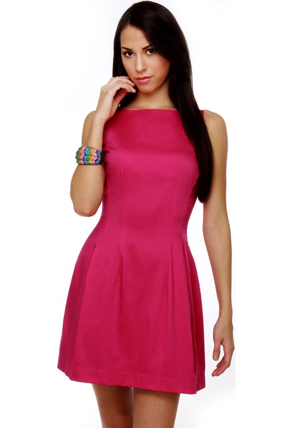 Pink Dress - Classy Dress - Boned Dress - $42.00