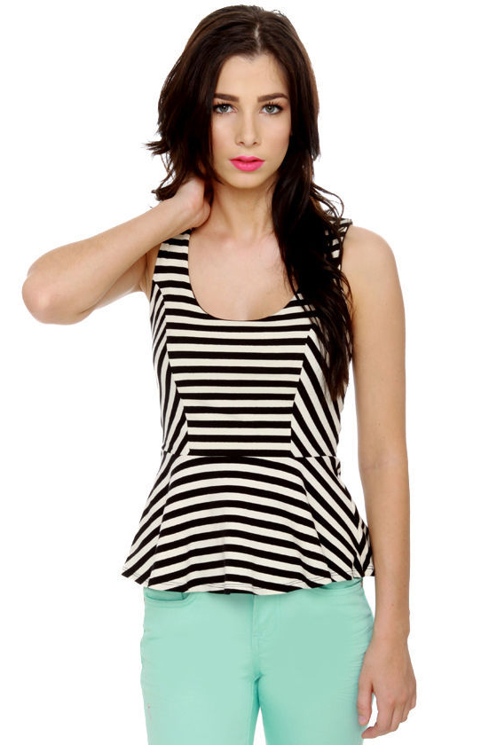 Be Mime Sleeveless Striped Top