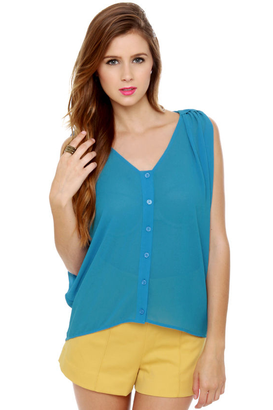 Riverwalk Sheer Blue Top