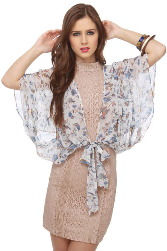 Oh Alison Floral Print Crop Top