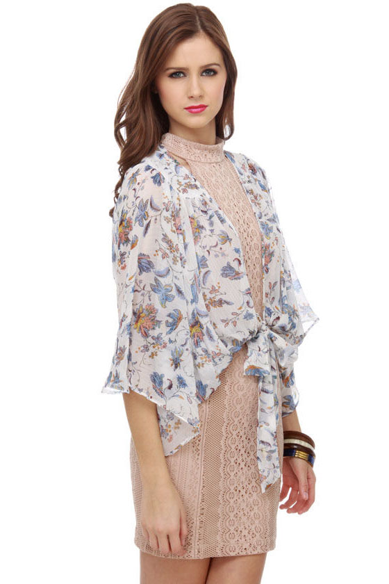 Oh Alison Floral Print Crop Top