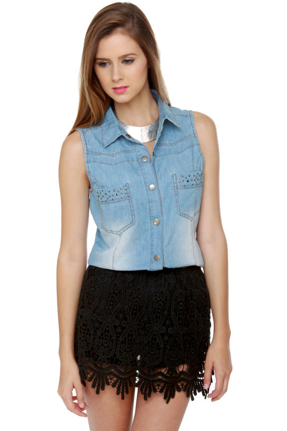 High Tea Black Lace Mini Skirt