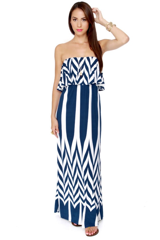 Cute Blue Dress - Maxi Dress - Strapless Dress - $47.00 - Lulus