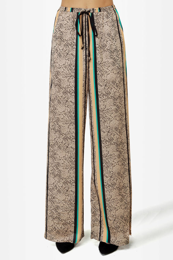 Road to Morocco Striped Wide-Leg Pants