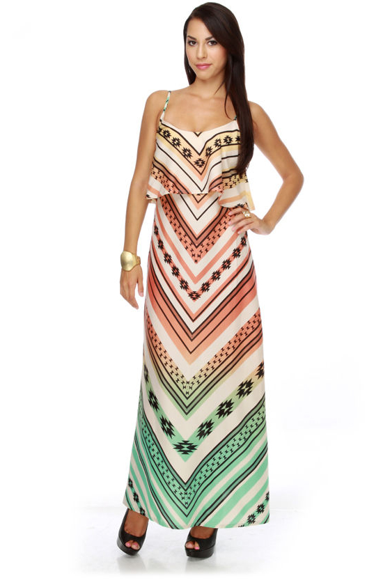 O'Neill Nina Print Maxi Dress