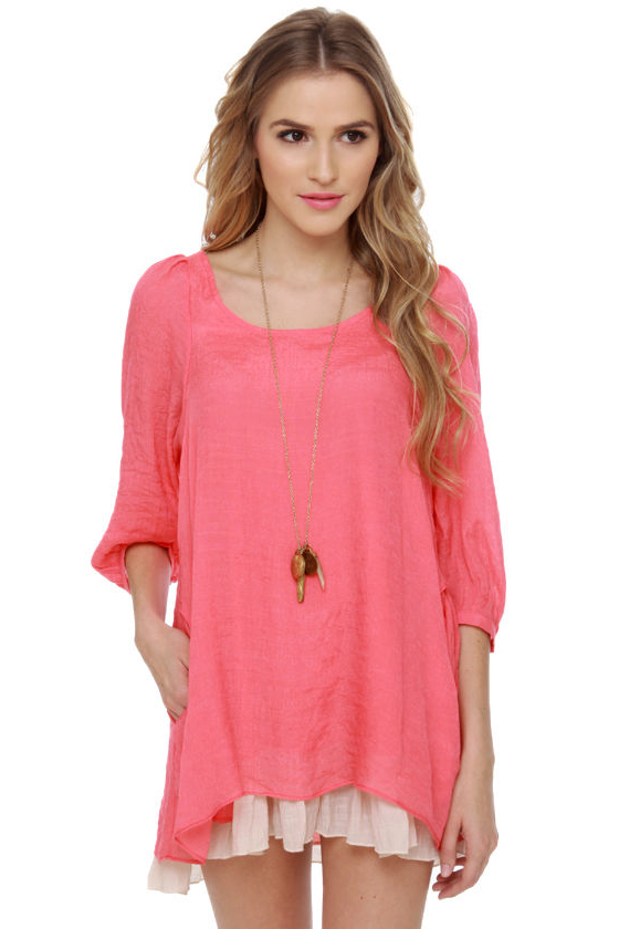 California Dreaming Coral Pink Dress