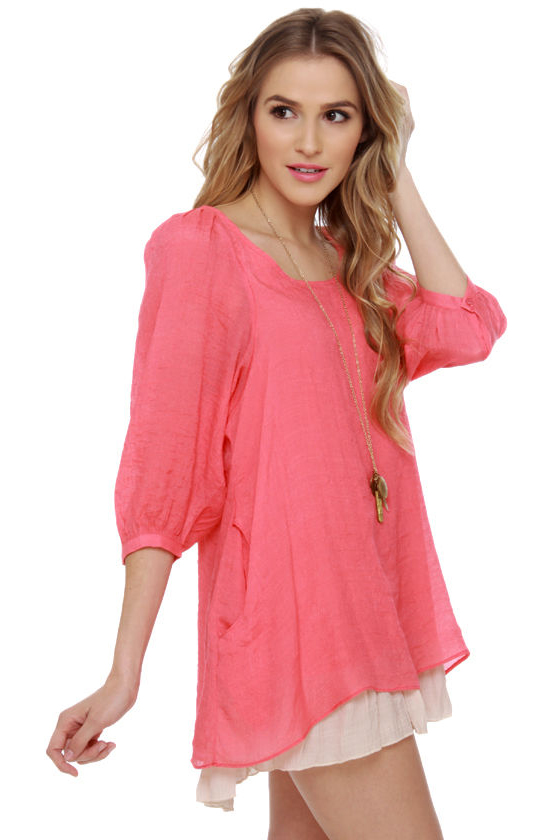 California Dreaming Coral Pink Dress