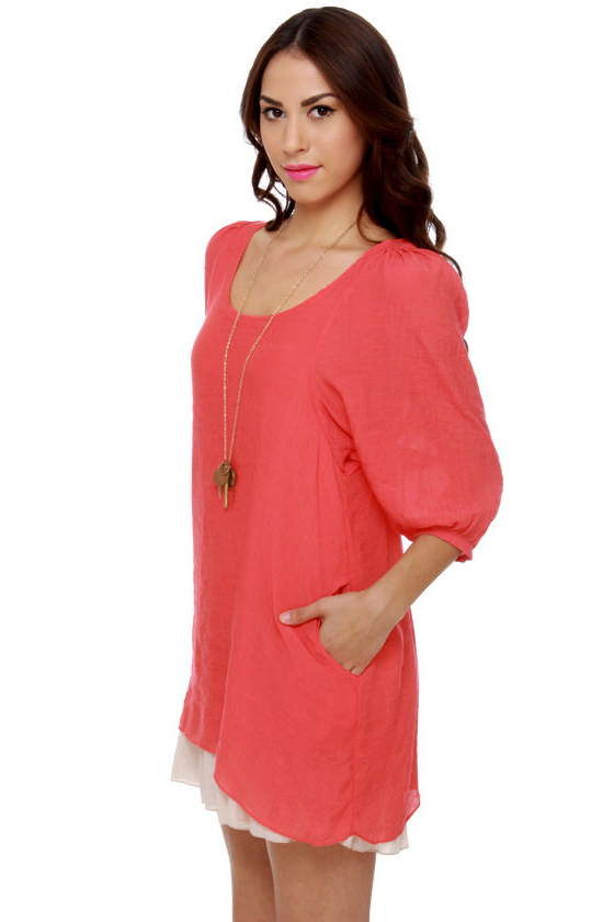 California Dreaming Coral Red Dress