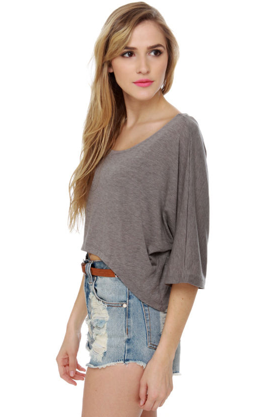 Studio Sessions Grey Crop Top