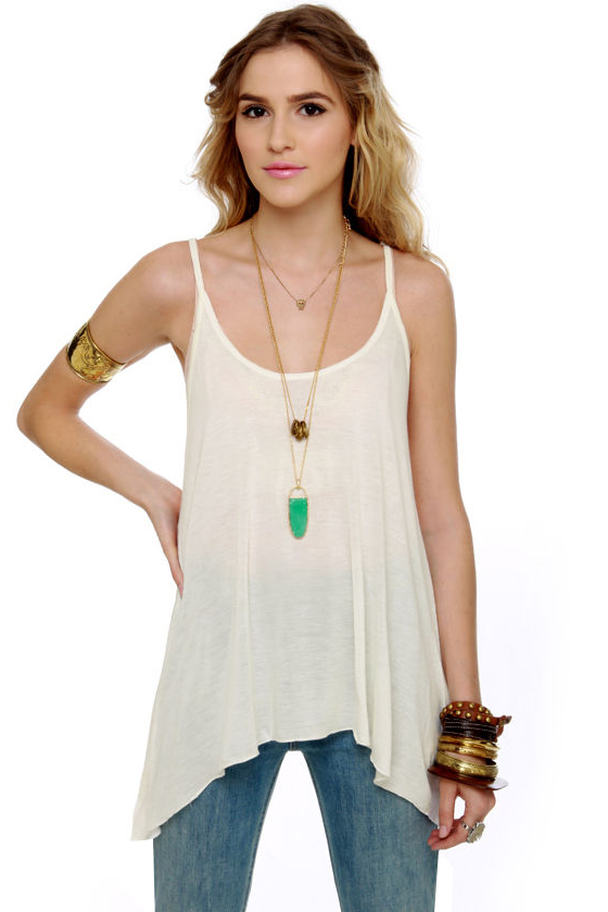 Just the Essentials Ivory Tank Top