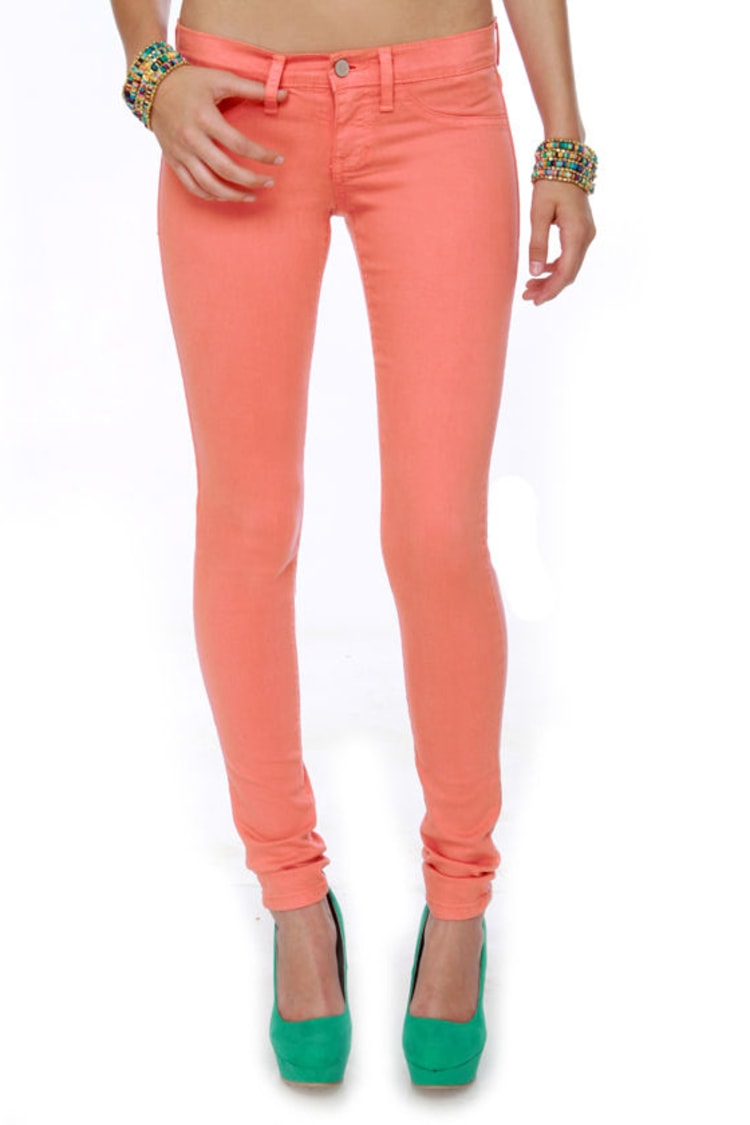 Coral jeggings deals