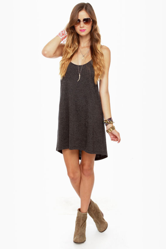 RVCA Get Born Grey Tank Dress
