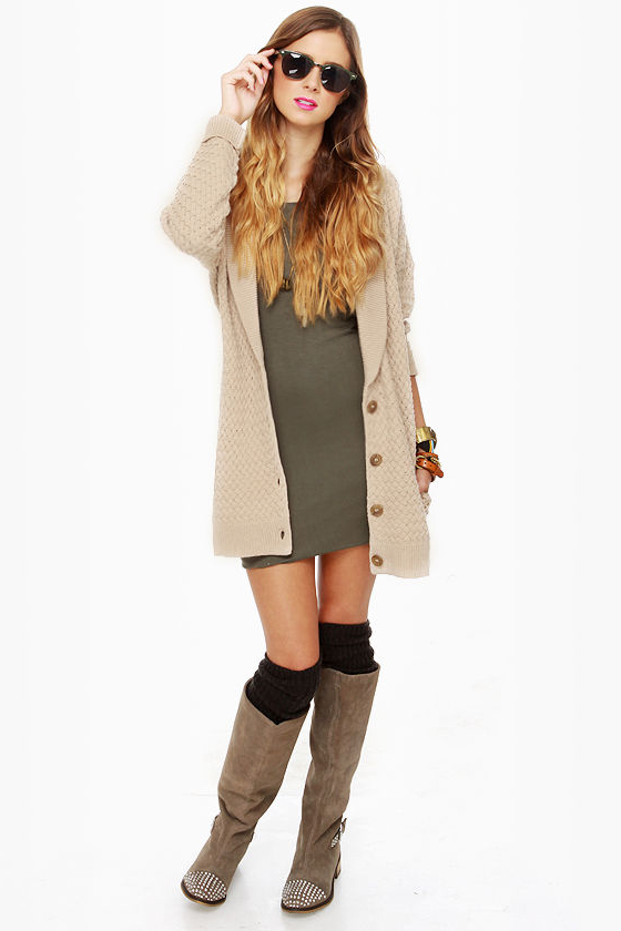 RVCA Wild Unknown Beige Sweater