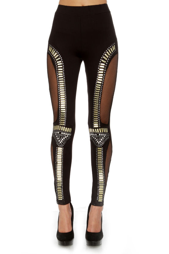 Did I Stud-her? Studded Black Leggings