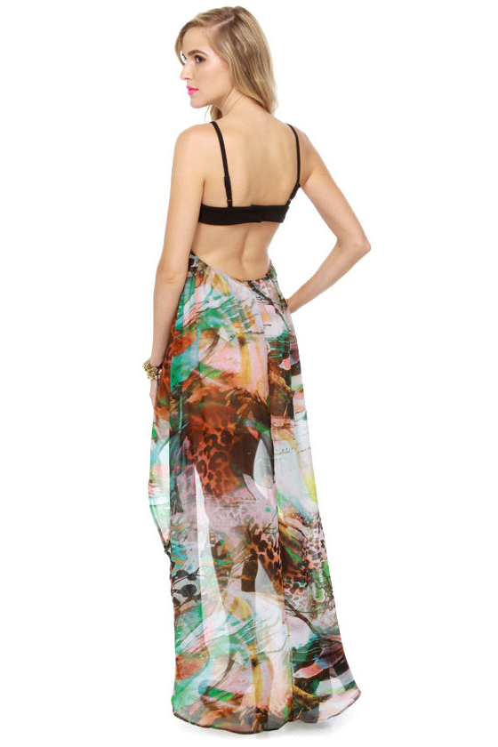 A Prints-ly Sum High-Low Print Dress