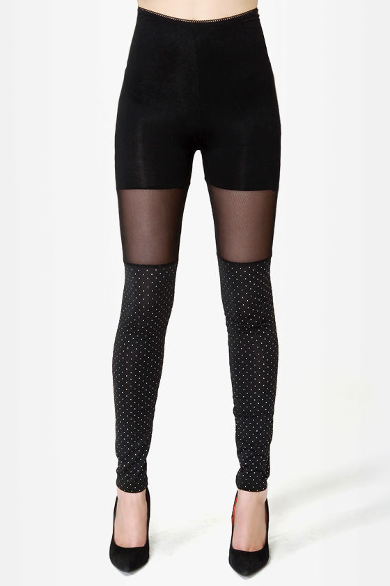 Celestial Bodies Black Studded Leggings