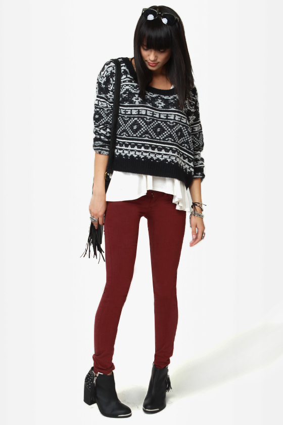 Roxy Elm Black Knit Sweater