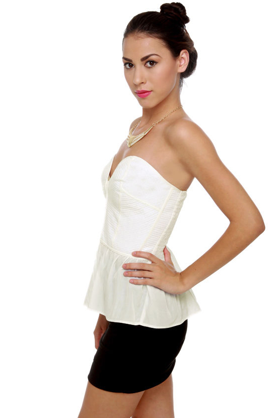 Confessions White Bustier Top