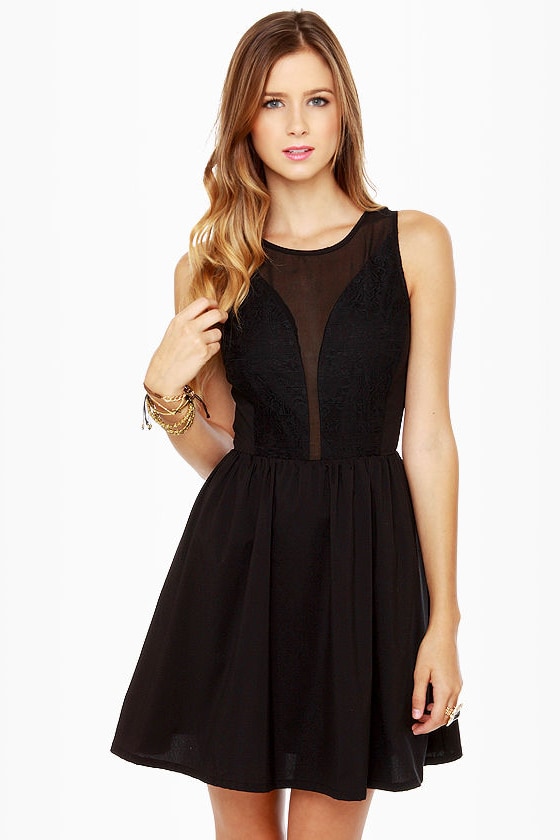 Cute Black Dress - Little Black Dress - Lace Dress - $71.00 - Lulus