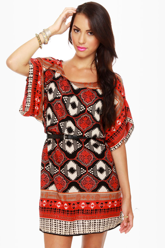 I Feel Print-y Tribal Print Dress