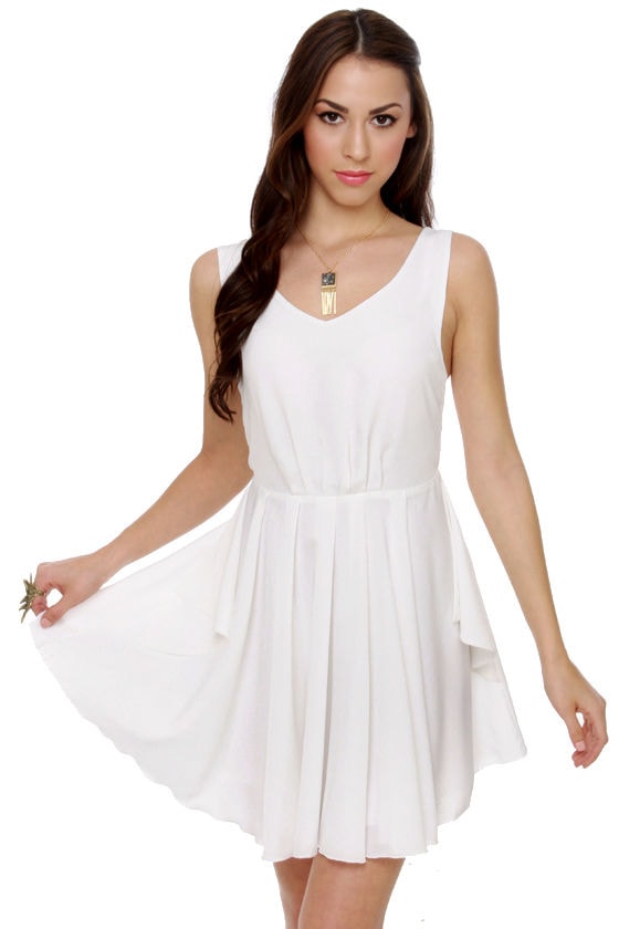 White Dress - Sleeveless Dress - $67.00