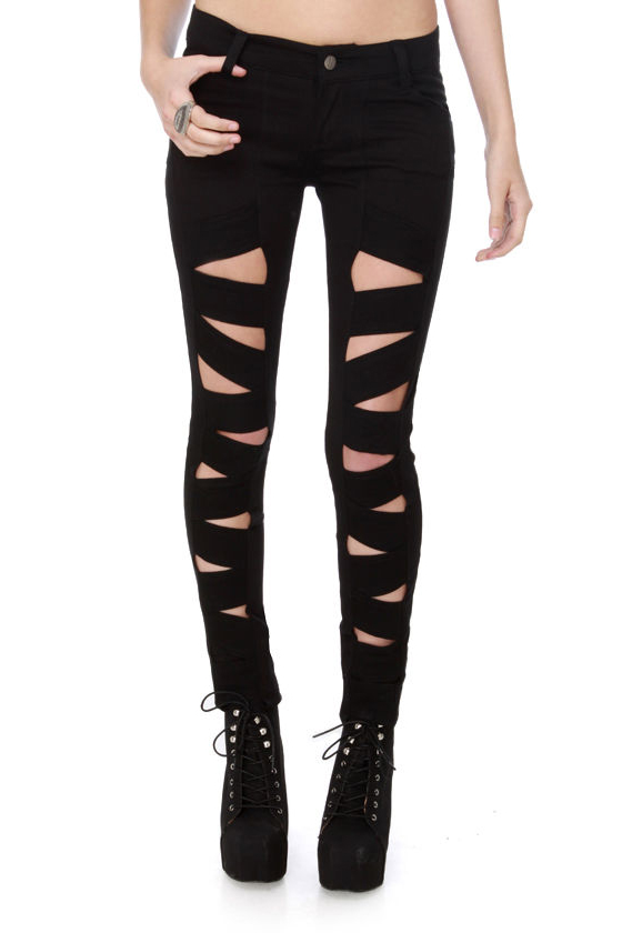 Tripp NYC Z-Cut Black Jeans