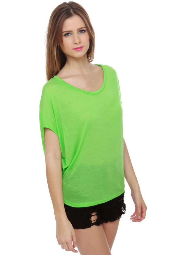 Beatboxer Neon Green Top