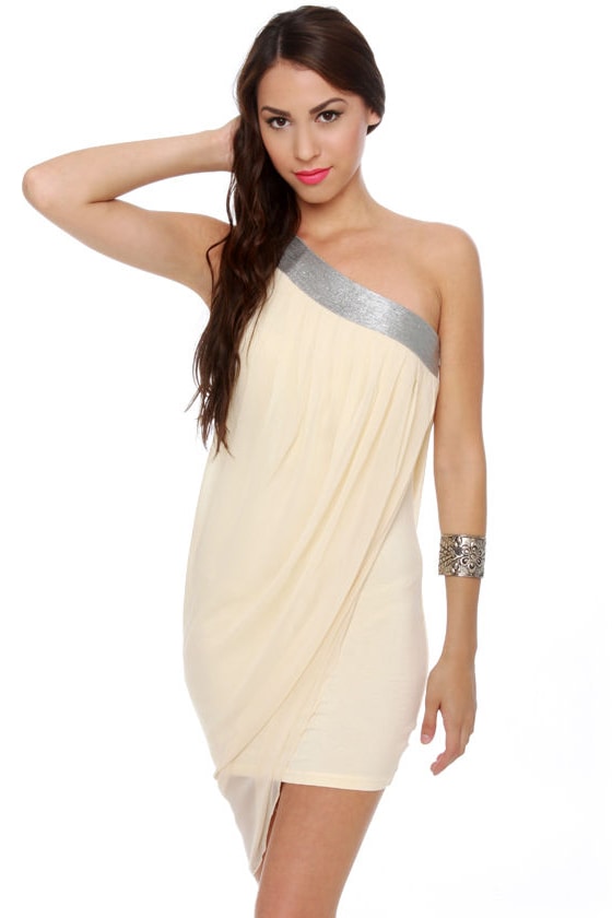One Shoulder Grecian Dress
