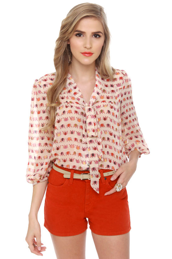 Trunk-y Business Print Top