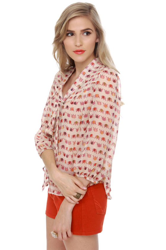 Trunk-y Business Print Top