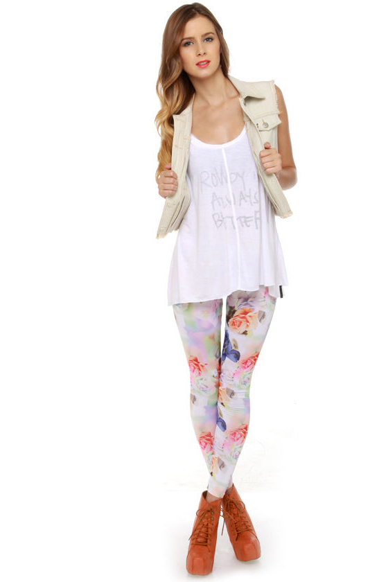 Volcom Hot Sunday Floral Print Leggings