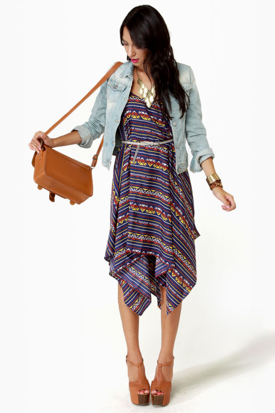 Volcom Peer Pressure Blue Print Dress
