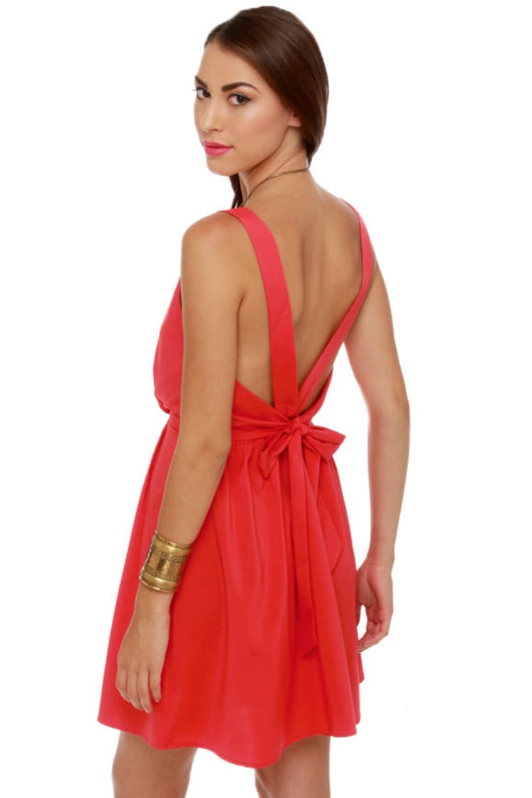 Cute Red Dress Sleeveless Dress 41.00 Lulus