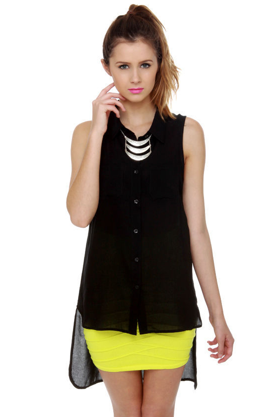 Why High-Low There Black Tank Top