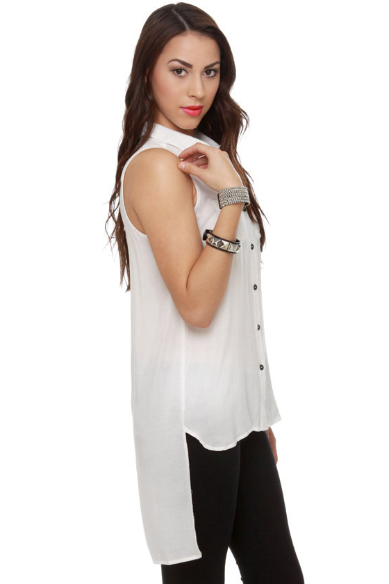 Why High-Low There Ivory Tank Top