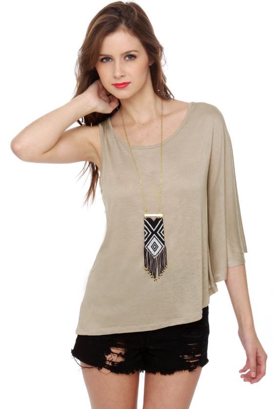 Propose a Toast Taupe Top
