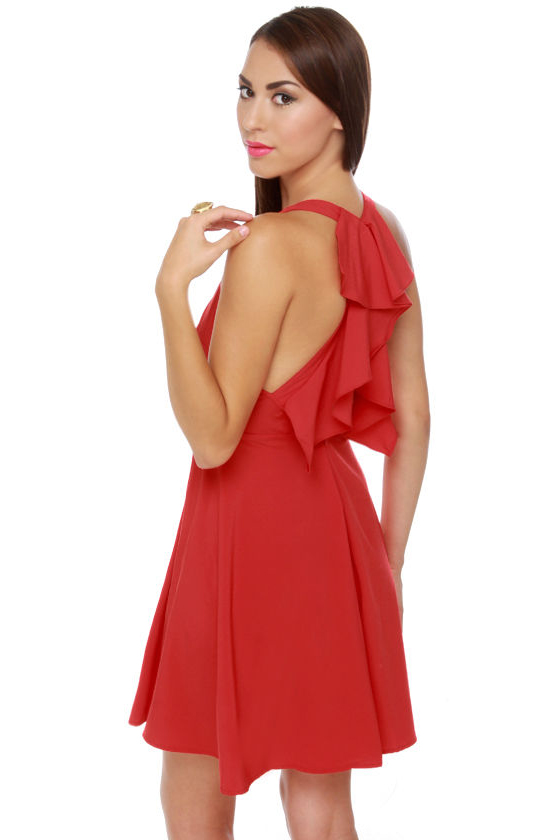 Cascad-er Girl Red Ruffle Dress