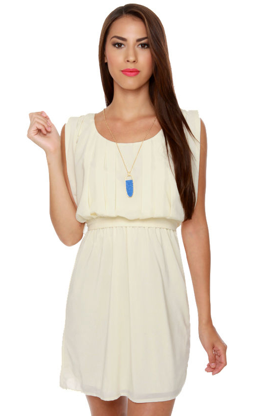 Plus One Cream Dress