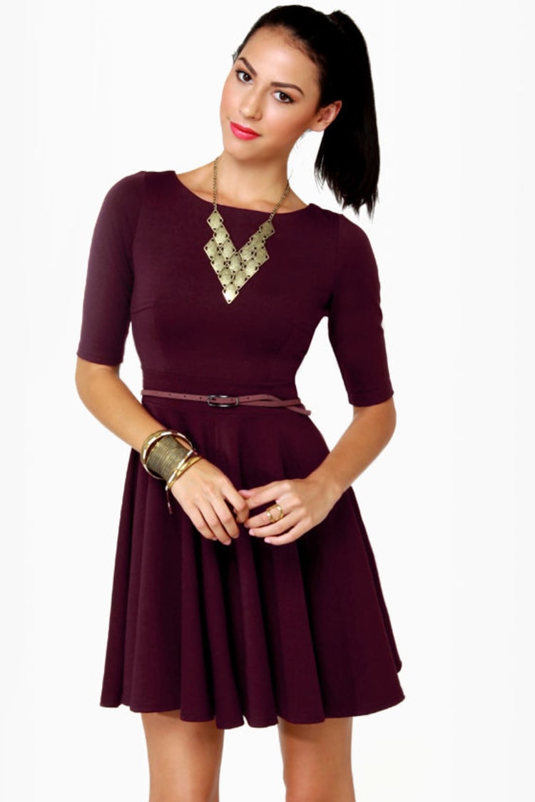 Black Sheep Olivia Burgundy Knit Dress