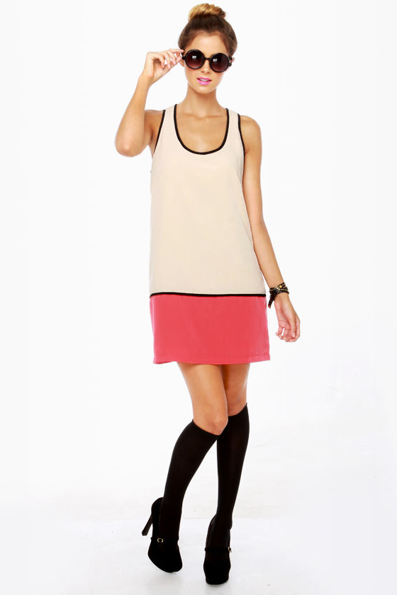 Black Sheep Moon Powder Color Block Dress