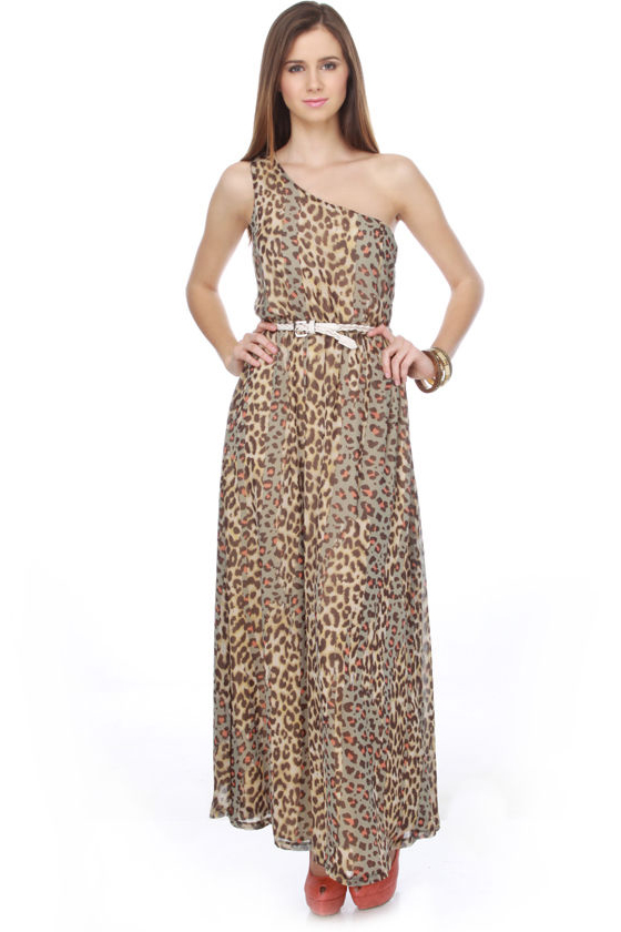 Jaguar Bazaar One Shoulder Maxi Dress