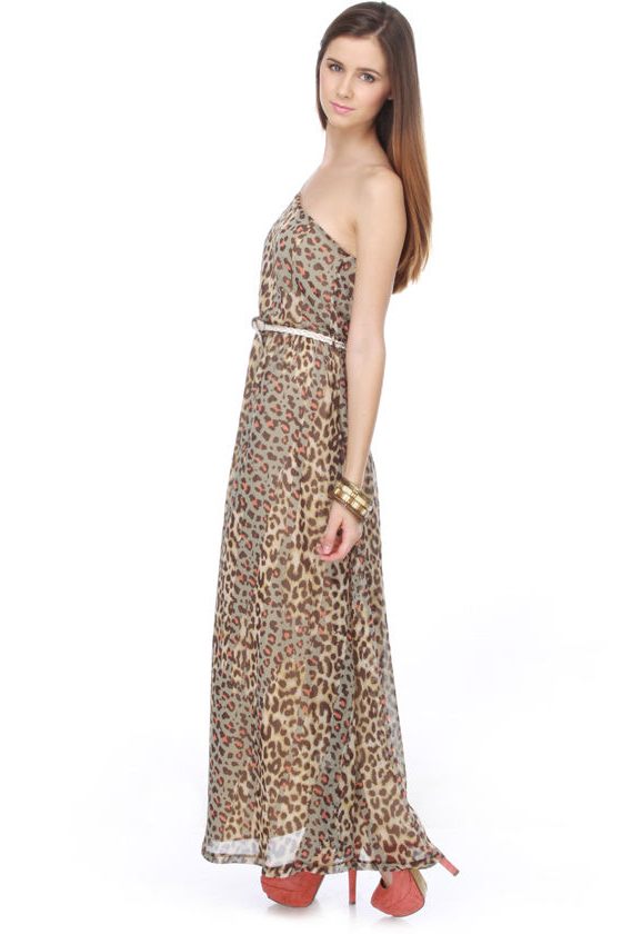 Jaguar Bazaar One Shoulder Maxi Dress