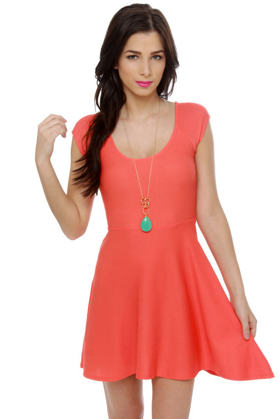 Scoop du Jour Coral Dress