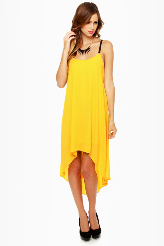 Sun-Kissed High-Low Yellow Dress