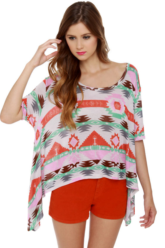 Clan of the Con-Cave Southwest Print Top