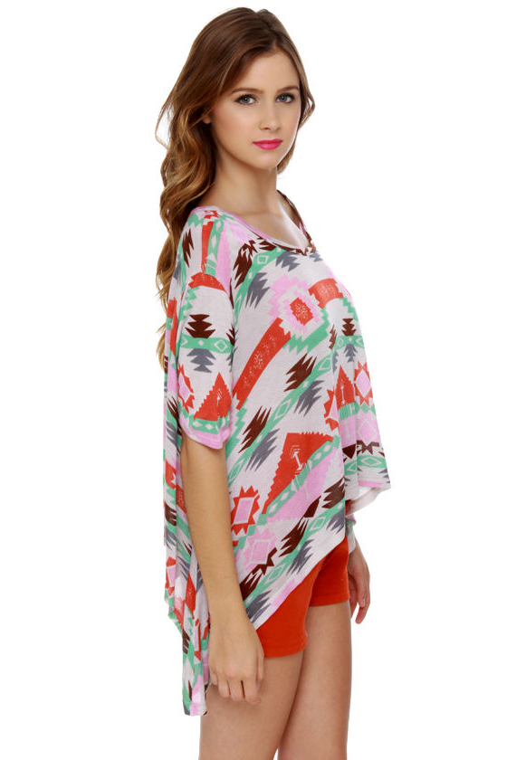 Clan of the Con-Cave Southwest Print Top